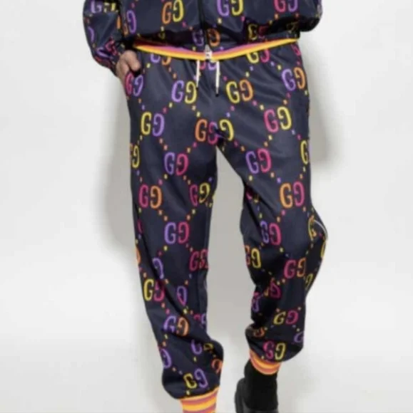 Gucci Jumbo Logo/ Monogram Sweatpants Large Unisex - Picture 5 of 12